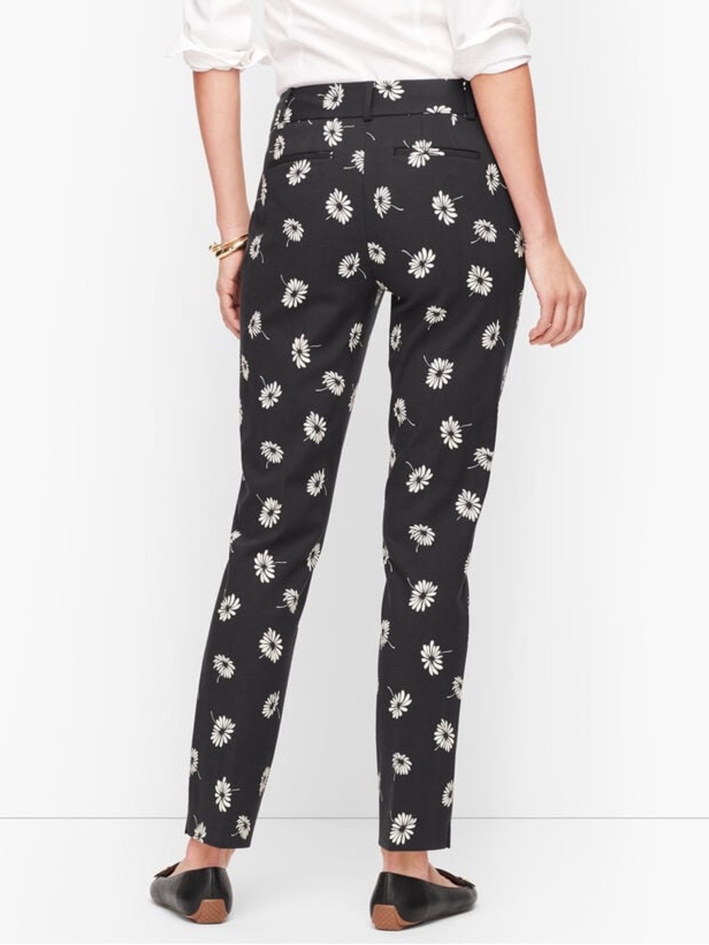Talbots Hampshire Daisy Print Ankle Pants - Size 12 - Picture 2 of 8